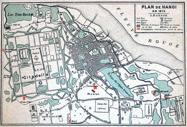 Bản đồ quy hoạch Hà Nội 1873