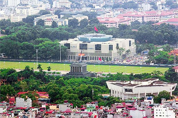 Một góc không gian cảnh quan quận Ba Đình 