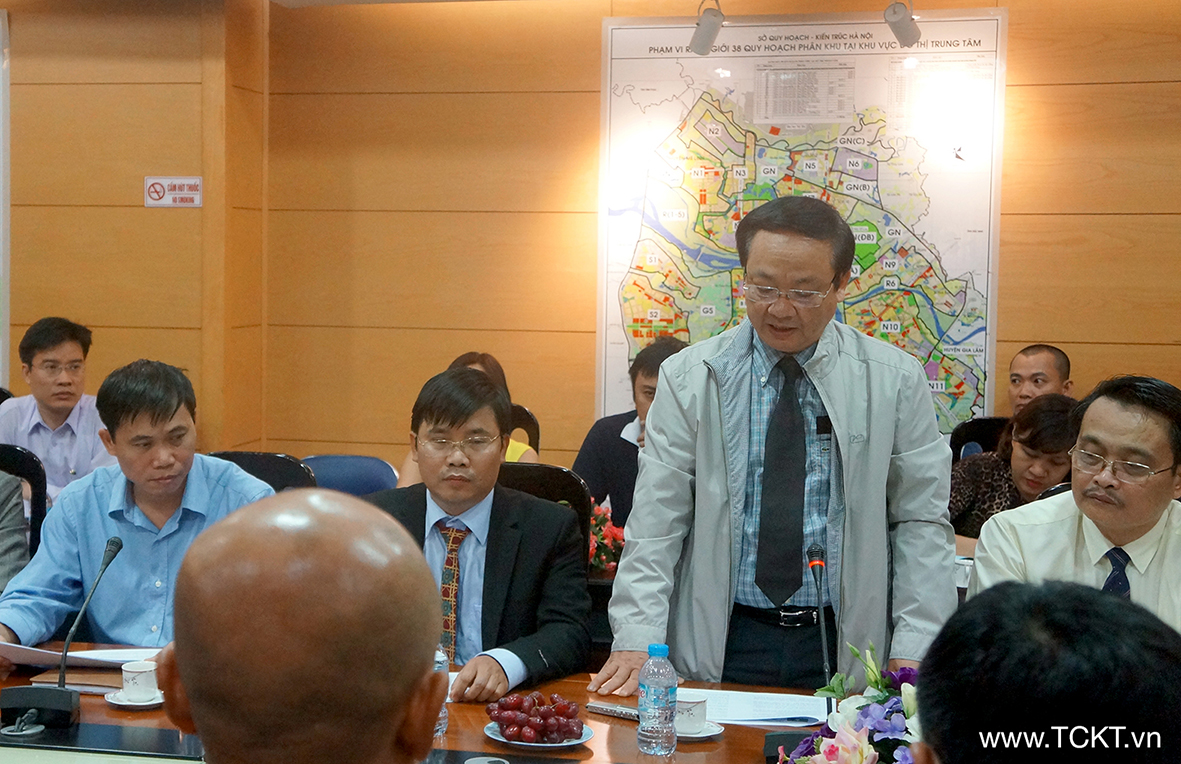 Ông Nguyễn Thế Hùng - Giám đốc Sở Quy hoạch - Kiến trúc TP Hà Nội phát biểu tại buổi lễ