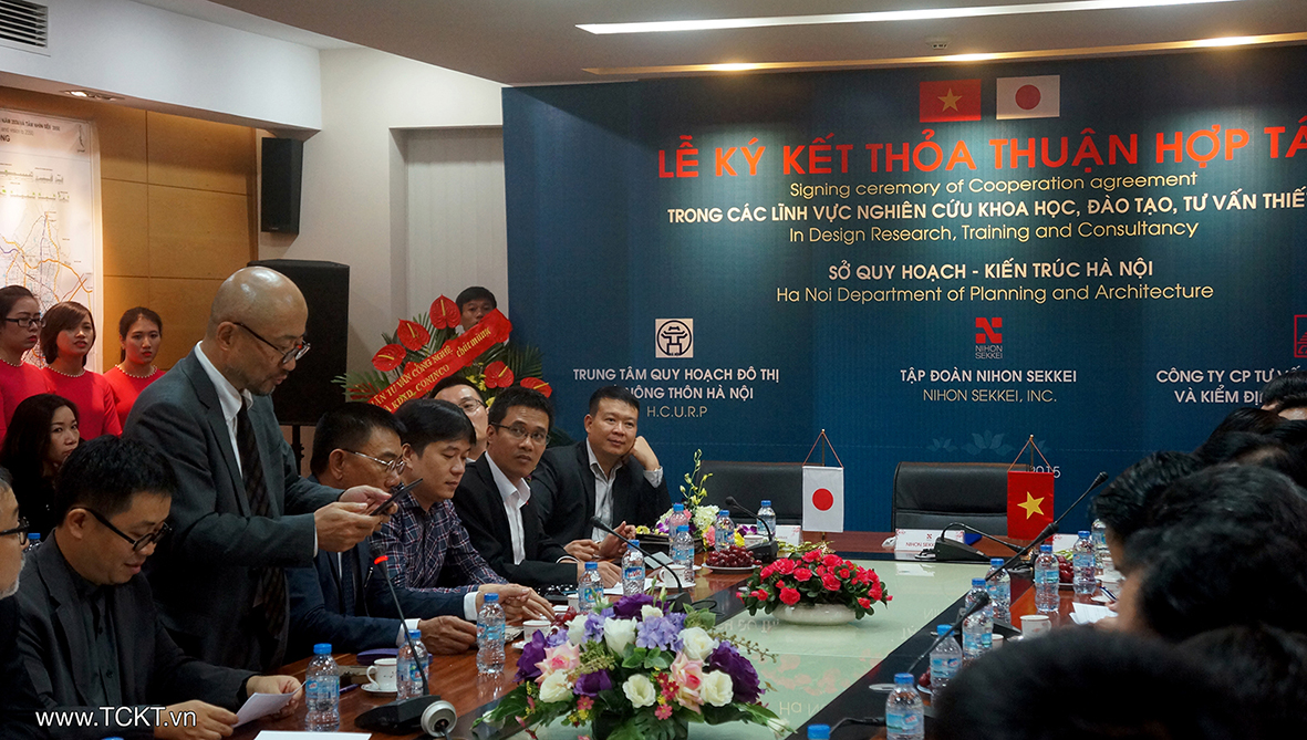 Phần phát biểu của ông Eiji Okada - Phó chủ tịch phụ trách hợp tác quốc tế Tập đoàn Nihon Sekkei