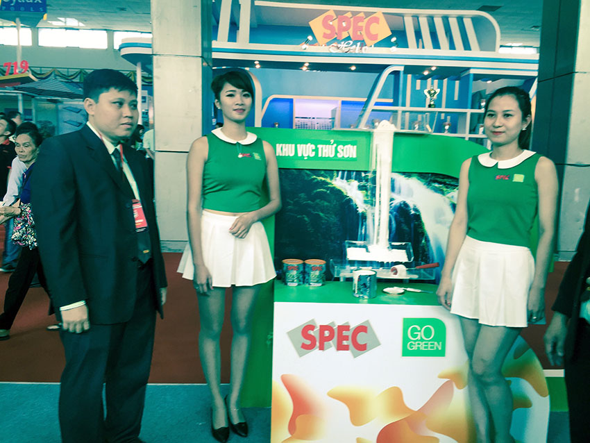 Hình ảnh gian hàng Spec Go Green tại triển lãm Vietbuild