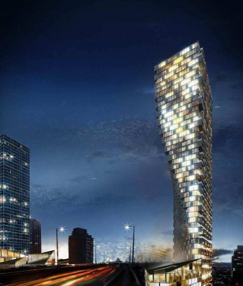 Toàn nhà Vancouver với kiến trúc hiện đại dành cho các cư dân ở Vancouver, Canada.