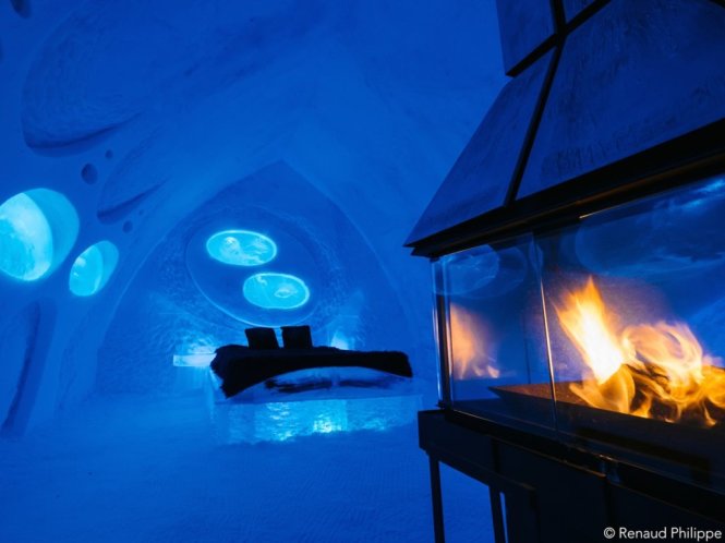 Khách sạn Hotel de Glace gồm có 44 phòng