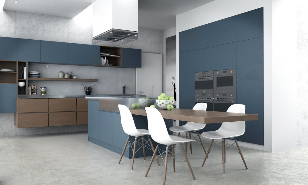 Decor sáng tạo với kiểu bàn ăn liền kề bếp tạo ra một không gian độc đáo mà tiết kiệm diện tích.