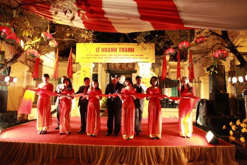 Lễ khánh thành dự án chỉnh trang, bảo tồn mặt đứng Phố Lãn Ông