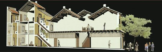 Mặt cắt ngôi nhà số 51 Hàng Bạc