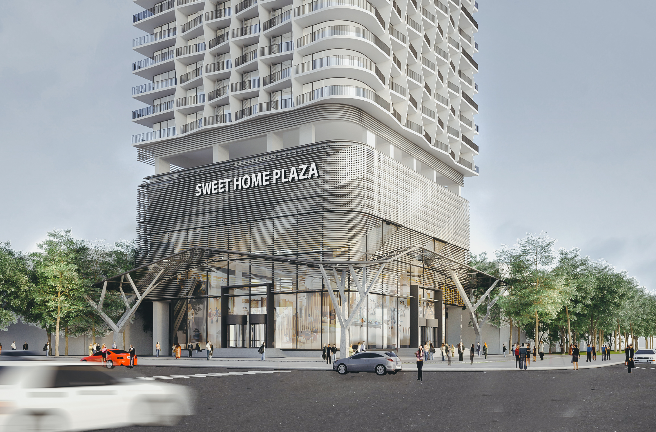 Sweet homes Plaza với quy mô 40 tầng, tổng diện tích sàn 46.000m2. Chức năng: khách sạn, căn hộ cho thuê và căn hộ thương mại