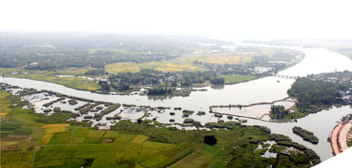 Ngã 3 sông sông Tam Kỳ, sông Bàn Thạch và sông Trường Giang.