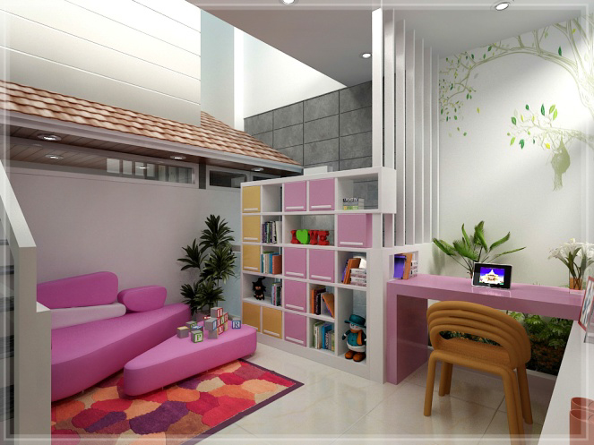 Tạo một mái ngói trong nhà góp phần biến không gian nội thất trở nên đầy thân thiện và ấm áp.