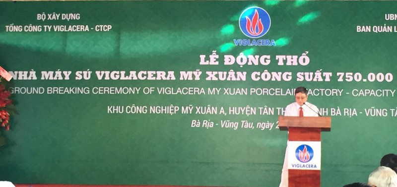 Ông Nguyễn Minh Tuấn – Phó TGĐ TCT Viglacera – CTCP phát biểu giới thiệu dự án