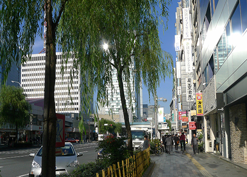 Khu phố Ginza buổi sáng trên trục phố chính: Quảng cáo rất hạn chế để bảo đảm an toàn giao thông: Khu phố Shibuya: Ánh sáng quảng cáo kết hợp chiếu sáng đường phố