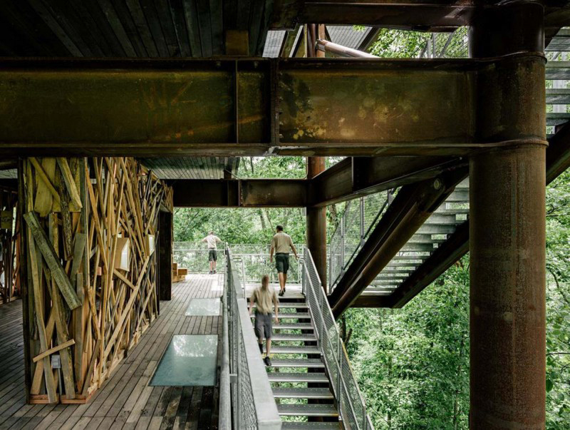 Dynamic circulation is integral to the treehouse experience and recalls the fascination of childhood play. - Photo Credit Photography by Joe Fletcher