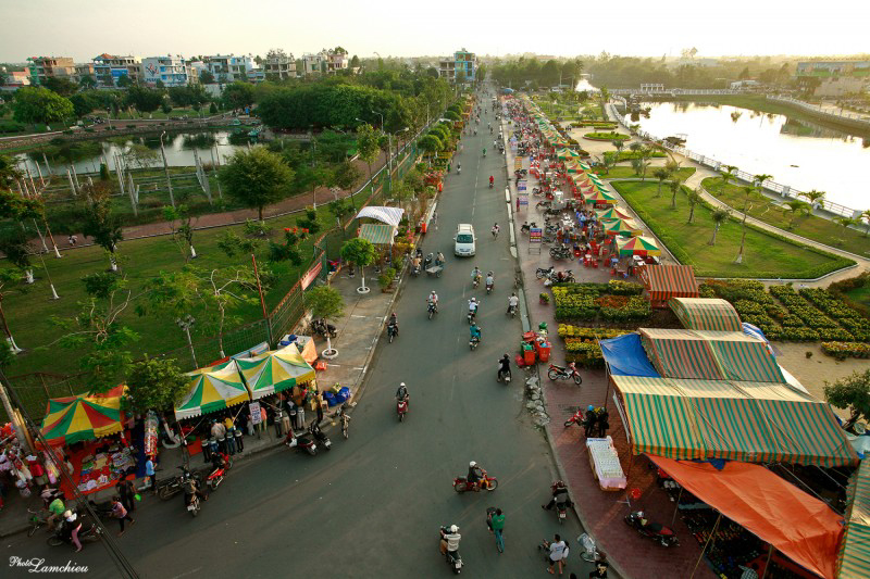 Cảnh quan xanh đô thị Long An