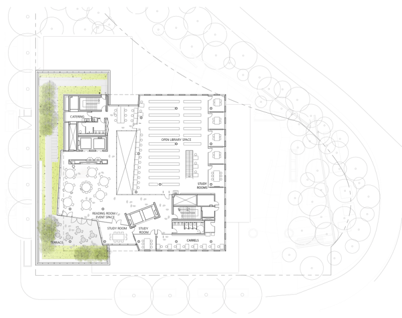 t2 51f84298e8e44e3ef7000130_john-and-frances-angelos-law-center-behnisch-architekten_level_12_plan-1000x790