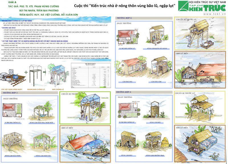 Sống cùng Lũ Lụt, nhà chống lũ lụt đa năng Hương Khê, Vũ Quang, Hà Tĩnh