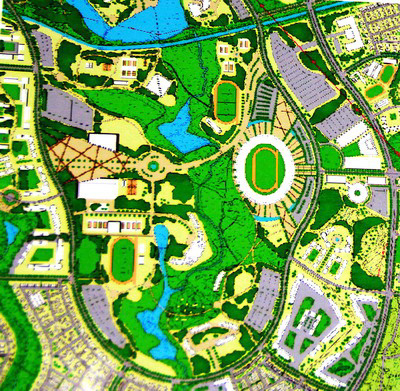 Sơ đồ toàn cảnh Khu liên hợp thể thao tỉnh Thái Nguyên dự kiến đầu tư xây dựng giai đoạn 2013-2025.