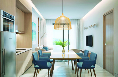 Phòng ăn hướng biển căn 2 phòng ngủ