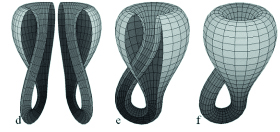 10. Ghép hai dải Moebius lại sẽ được một chai Klein