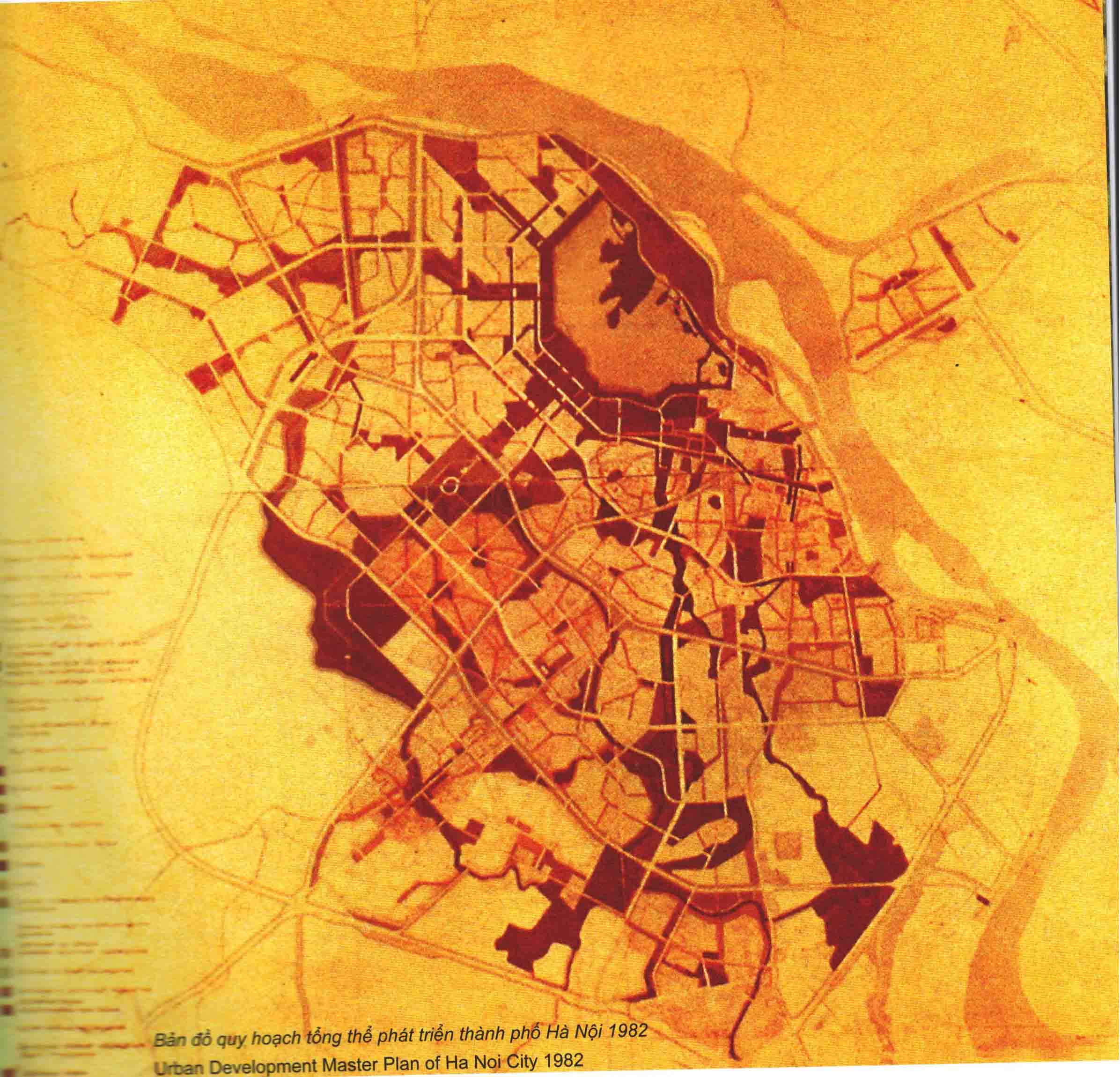 Hình 7. Đồ án quy hoạch thủ đô Hà Nội, 1982 (Liên Xô giúp)