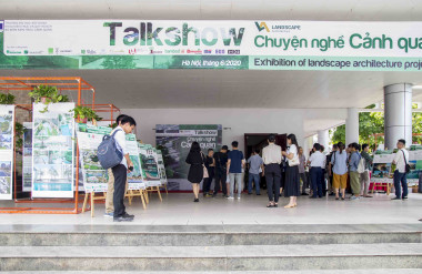 Nghệ sĩ cảnh quan Andy Cao và trường bộ môn Kiến trúc cảnh quan TS.KTS. Phạm Anh Tuấn