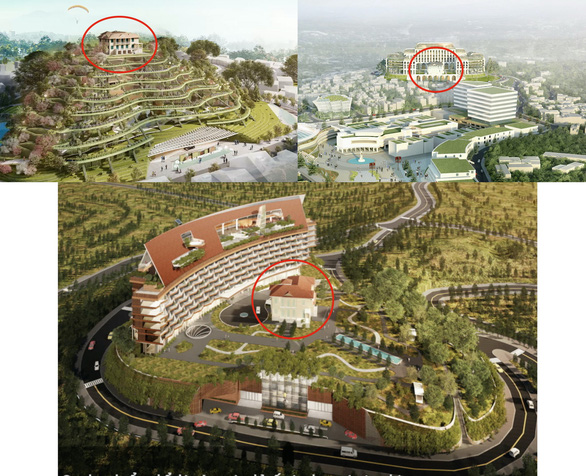 Các phương án quy hoạch không gian đồi Dinh đều nhấn mạnh đến việc hình thành một khu khách sạn phức hợp lớn trong khu vực - Ảnh: BTC