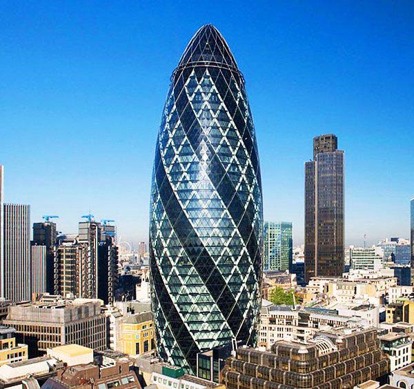 Hình 1: 30 St Mary Axe, Luân Đôn, Anh