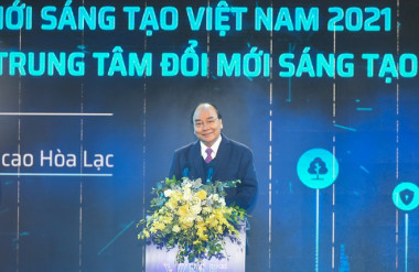 Thủ tướng Nguyễn Xuân Phúc phát biểu chỉ đạo tại lễ khởi công NIC ẢNH QUANG HIẾU