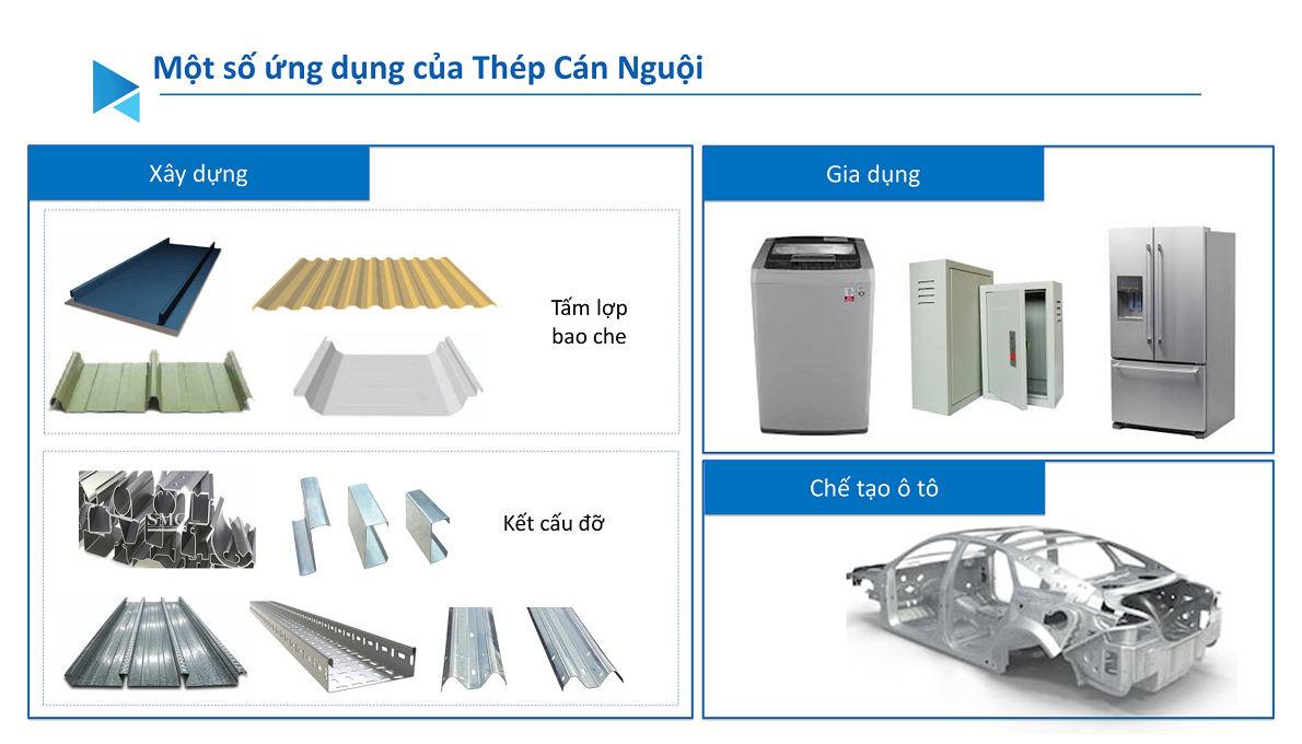 Một số ứng dụng của thép cán nguội