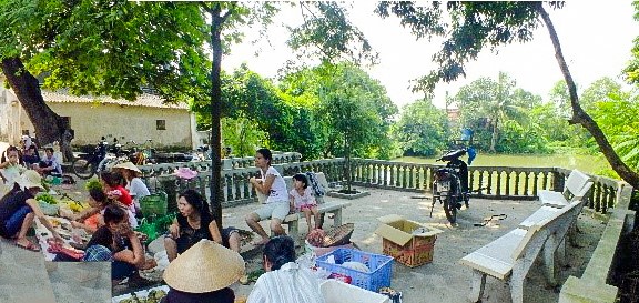 Không gian giếng làng và mặt bằng