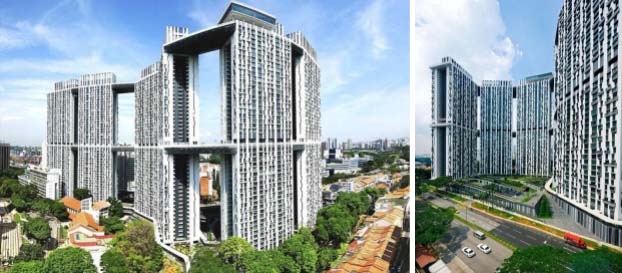 Khu nhà ở The Pinnacle, một ví dụ về nhà ở xã hội chất lượng cao ở Singapore