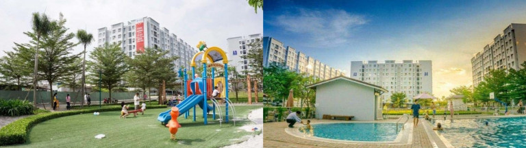 Không gian sân chơi và dịch vụ tiện ích khu ĐTM giá vừa túi tiền Ehome 3 Nam Long (TPHCM)