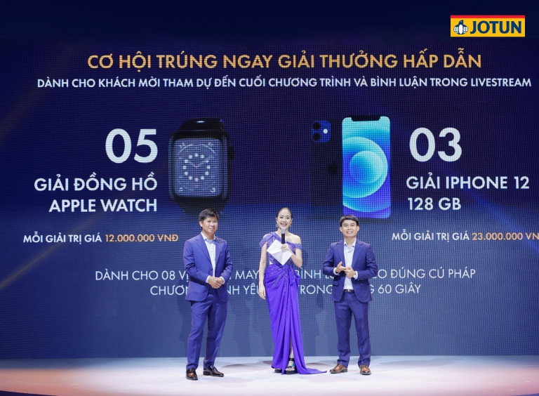 Jotun mang đến nhiều phần quà hấp dẫn cho khách hàng trong buổi lễ ra mắt Jotashield Sạch Vượt Trội