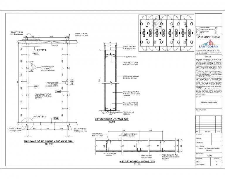 Tại khu vực ẩm, tấm xi măng sợi DURAflex kết hợp cùng khu xương Vĩnh Tường để làm vách ngăn Tải đầy đủ bản vẽ tại đây hoặc gọi 1800 1218 để được tư vấn trực tiếp