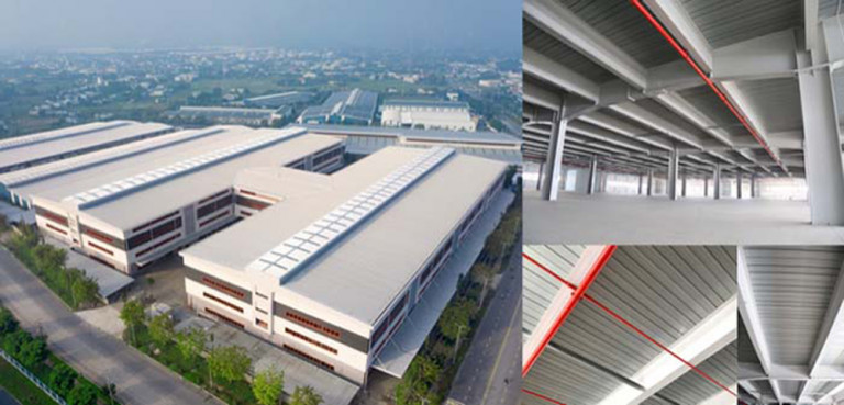 Khu nhà xưởng có tầng KIZUNA - Ready Service Space ứng dụng tấm sàn thép liên hợp thế hệ mới Lysaght® Bondek® II.