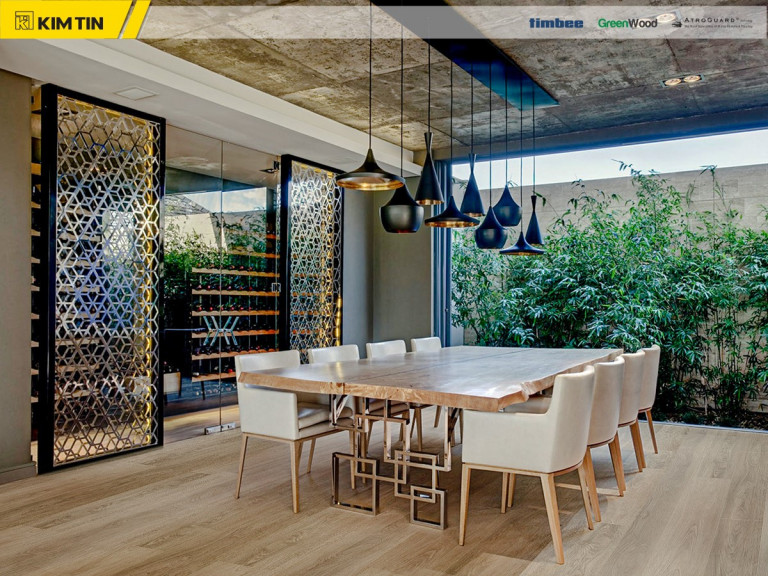 Sàn gỗ tông sáng tạo cảm giác rộng rãi và thông thoáng hơn cho không gian.