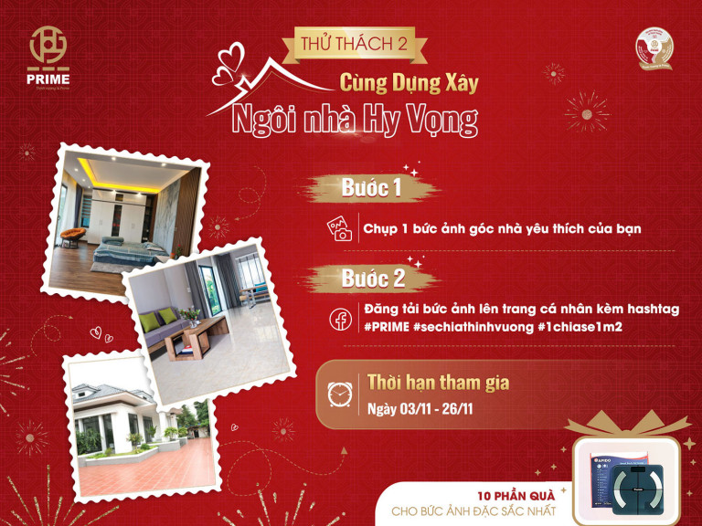 Các bước đơn giản tham gia Thử thách “Cùng Dựng Xây Ngôi Nhà Hy Vọng”.