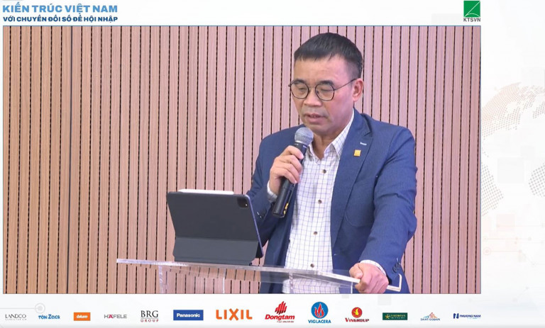 TS.KTS Phan Đăng Sơn - Chủ tịch hội KTS Việt Nam phát biểu khai mạc