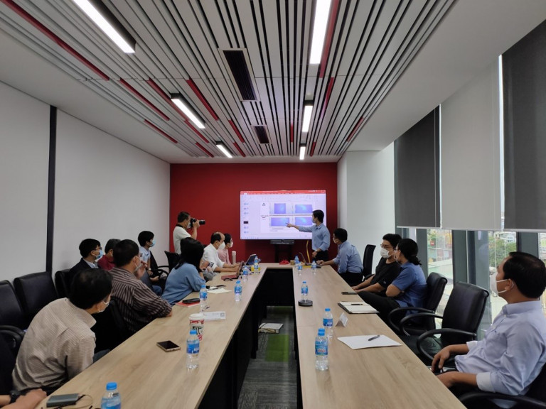 Toàn cảnh buổi báo cáo kết quả nghiên cứu tại TP.HCM, với sự tham dự của các nhóm sinh viên và thành viên của ban cố vấn, hội đồng chuyên môn (Nguồn: Civil Engineering Media Department) 