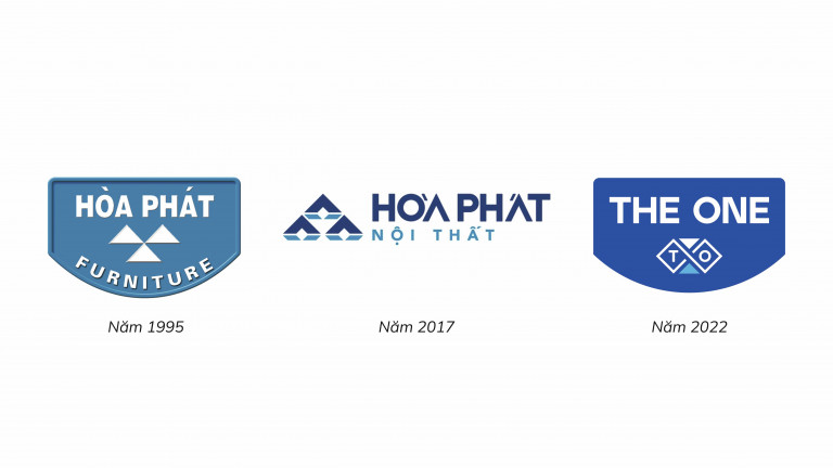 Logo mới của Nội thất The One sử dụng một số đường nét thiết kế từ thương hiệu Nội thất Hòa Phát ngay từ những ngày đầu tiên.