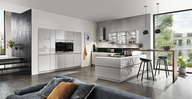 MAJANO SATIN GREY - Kiểu dáng MODERN - Không gian bếp 30 m2