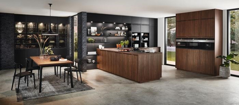 CLARA WALNUT - Kiểu dáng INTEMPOREL - Không gian bếp 35 m2