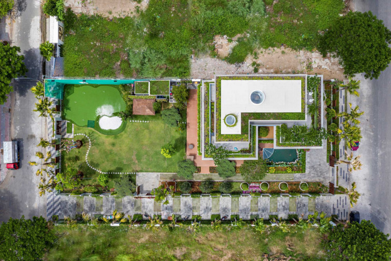 Hình 12 Giải pháp khu vườn sinh thái cho ngôi nhà đô thị đạt chứng chỉ bền vững Lotus hạng Vàng của Hội đồng Công trình Xanh Việt Nam (VGBC) ©K-Villa – Space+