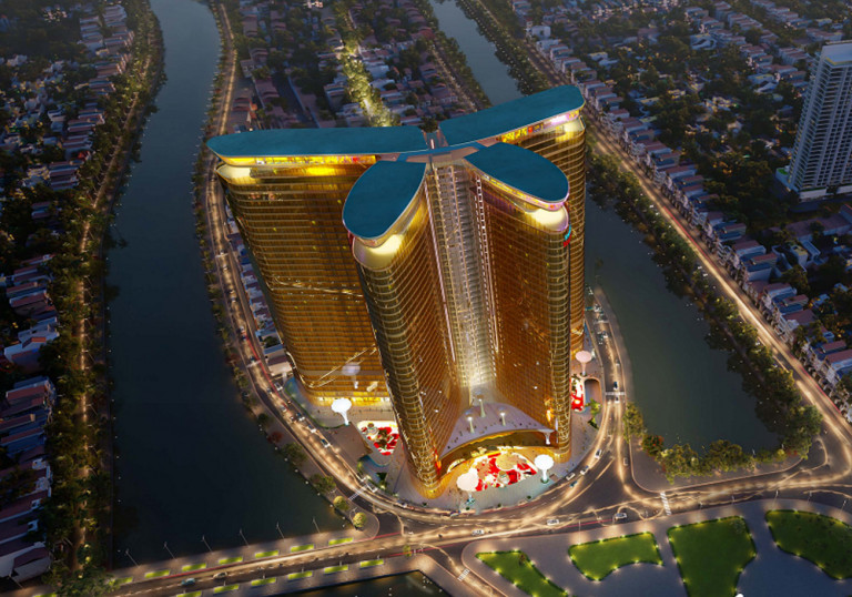 Phương án thiết kế của Dark Horse Architecture mang dáng dấp bề thế.