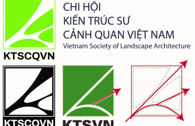 Hình 01. Ý tưởng thiết kế biểu tượng của Chi hội Kiến trúc sư Cảnh quan Việt Nam.