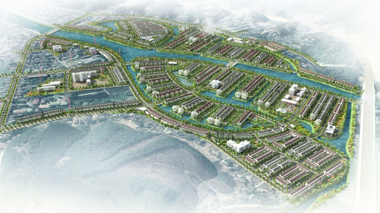 Văn Phú - Invest nghiên cứu kỹ lưỡng thổ nhưỡng, địa hình, khí hậu, tác động của dự án đến môi trường trước khi lập quy hoạch dự án (Minh họa: Khu đô thị ven sông Trới, Hoành Bồ, Quảng Ninh)