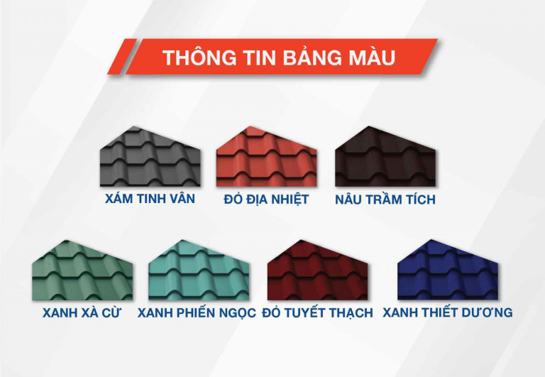 Tôn Pomina Granite đa dạng về màu sắc