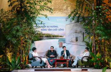 Các diễn giả chia sẻ về những xu hướng thiết kế phòng tắm nổi bật 2022 tại Workshop.