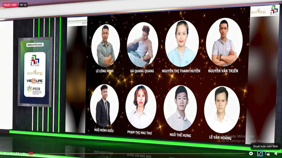 Các thí sinh đạt giải