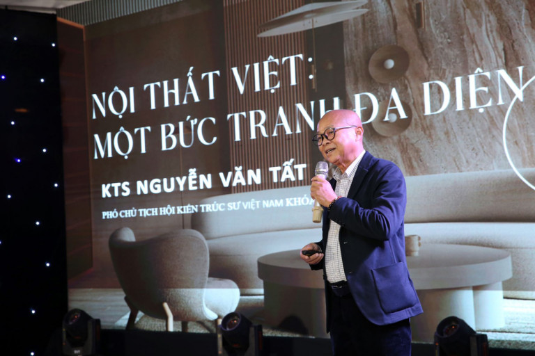 KTS Nguyễn Văn Tất trình bày bối cảnh bức tranh ngành nội thất