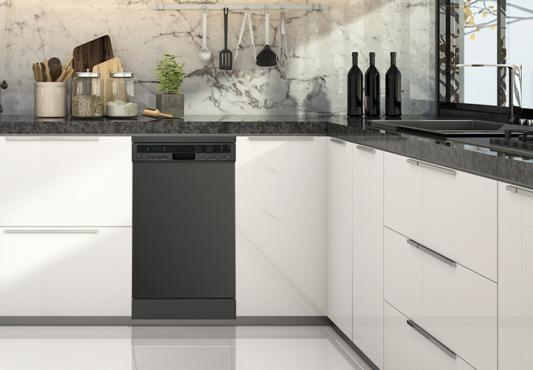 Máy rửa chén Malloca MDW10-BS08FS với kích thước nhỏ gọn, phù hợp bếp có diện tích nhỏ